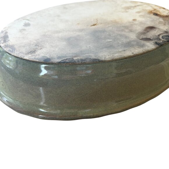 Vintage Gibson Fruit Embossed Farmhouse Oval Casserole Dish Serveware - Picture 5 of 5